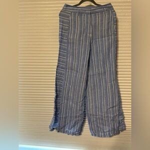 Anthropologie Ett Twa blue and White Striped Trousers